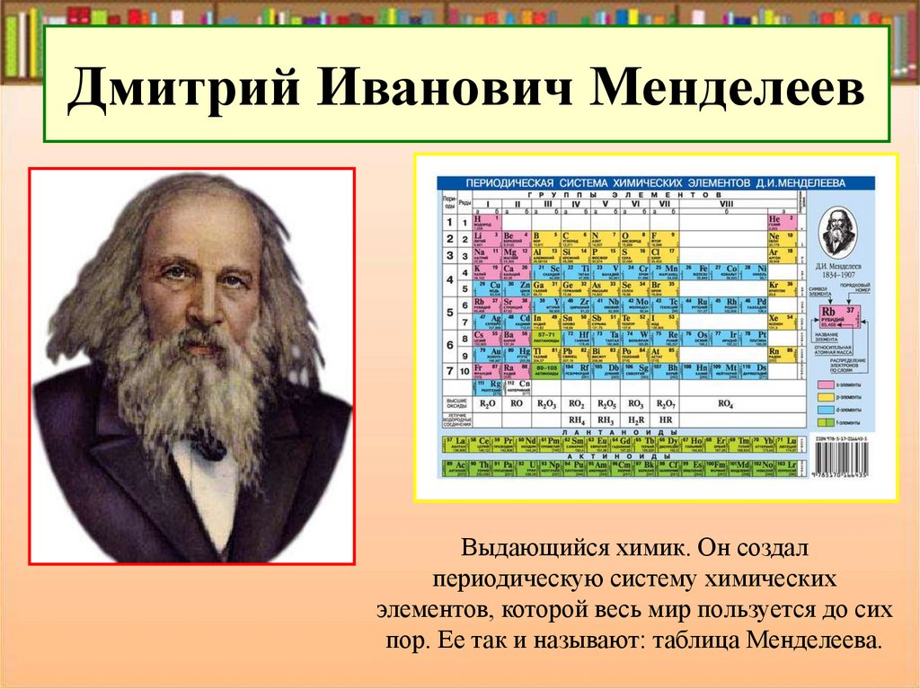 Картинка с менделеевым