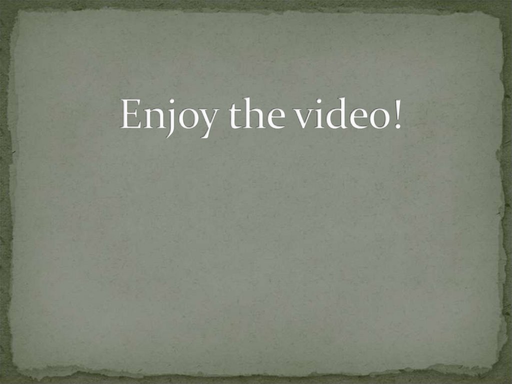 Enjoy the video!