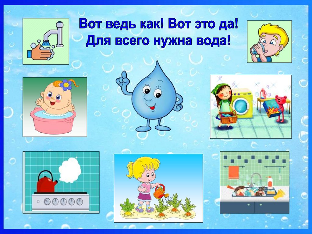 Игра кому нужна вода картинки для детей