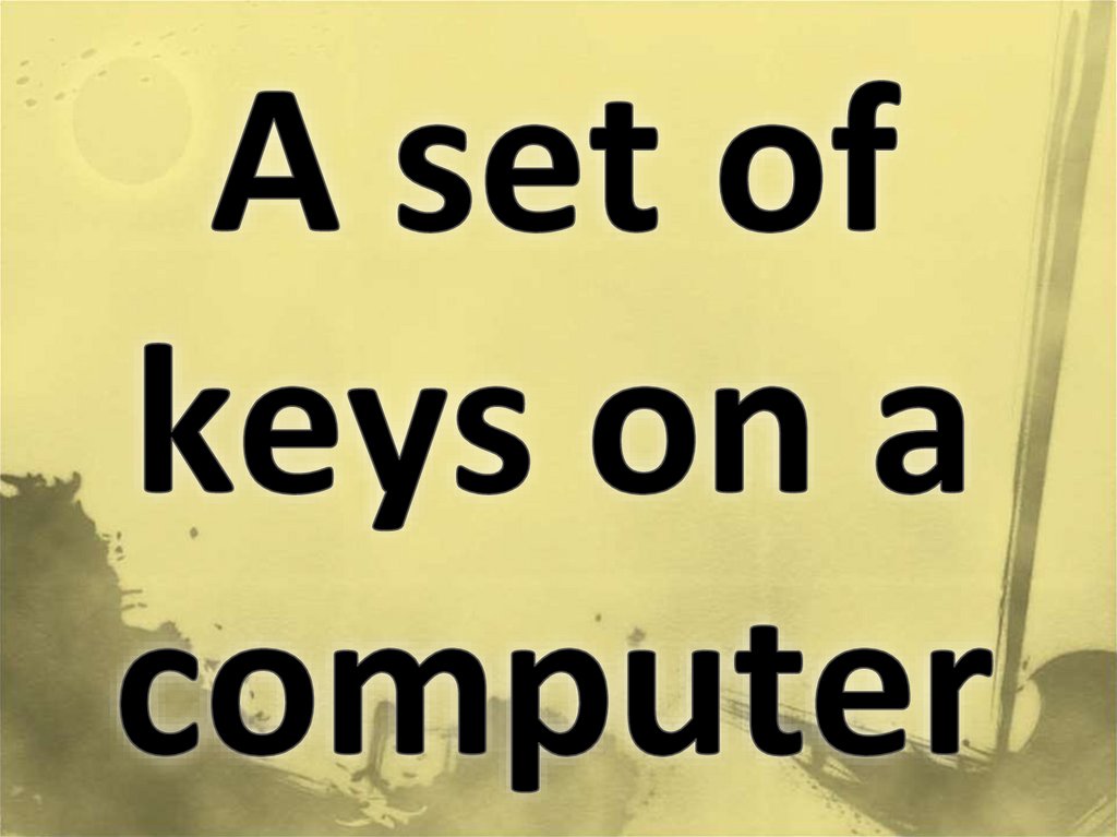 A set of keys on a computer