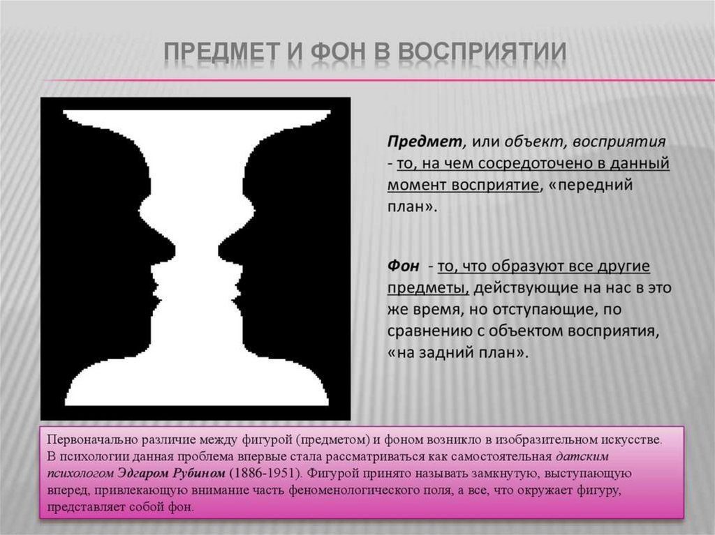 Смена образов при восприятии двойственных изображений связана с законом взаимной