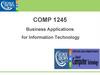 Business Applications for Information Technology