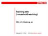 Training title (Household washing)