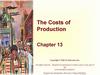 The Costs of Production. Chapter 13