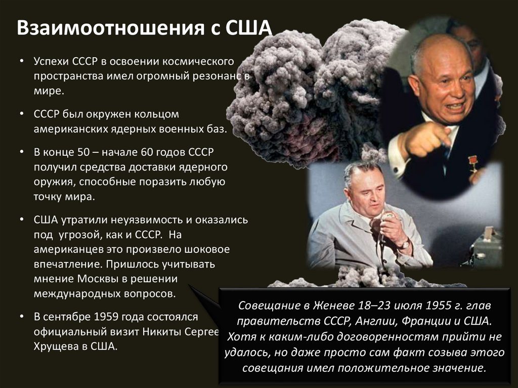 Взаимоотношения с США