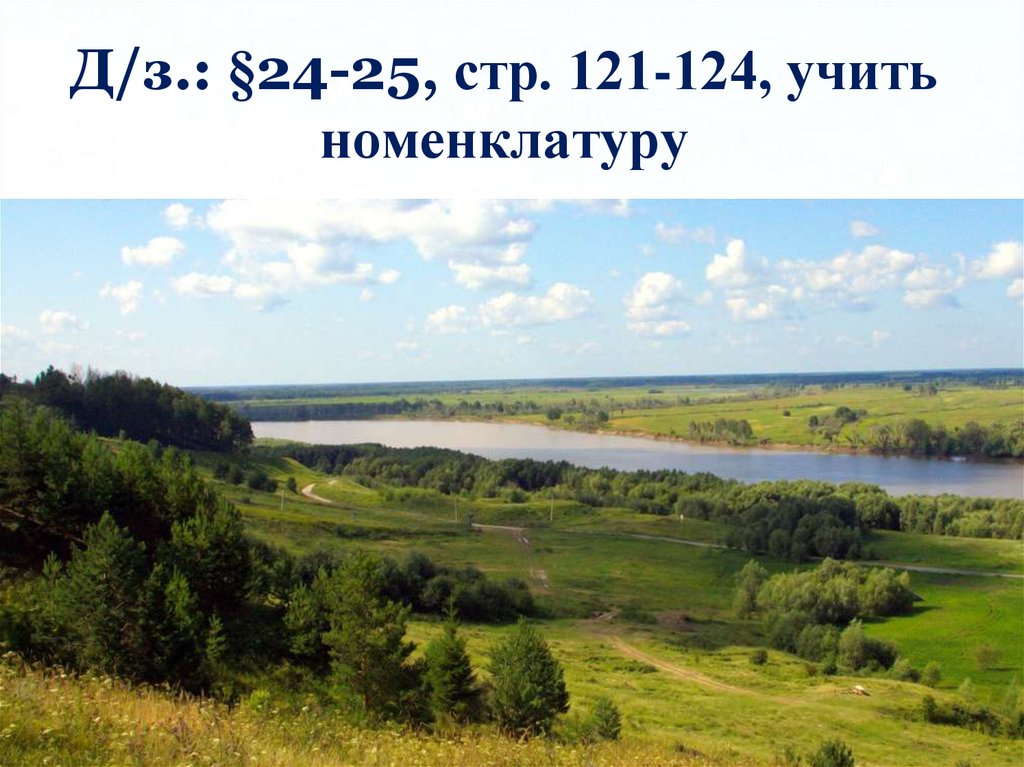 Д/з.: §24-25, стр. 121-124, учить номенклатуру