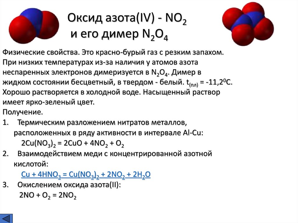 Виды оксидов азота - online presentation