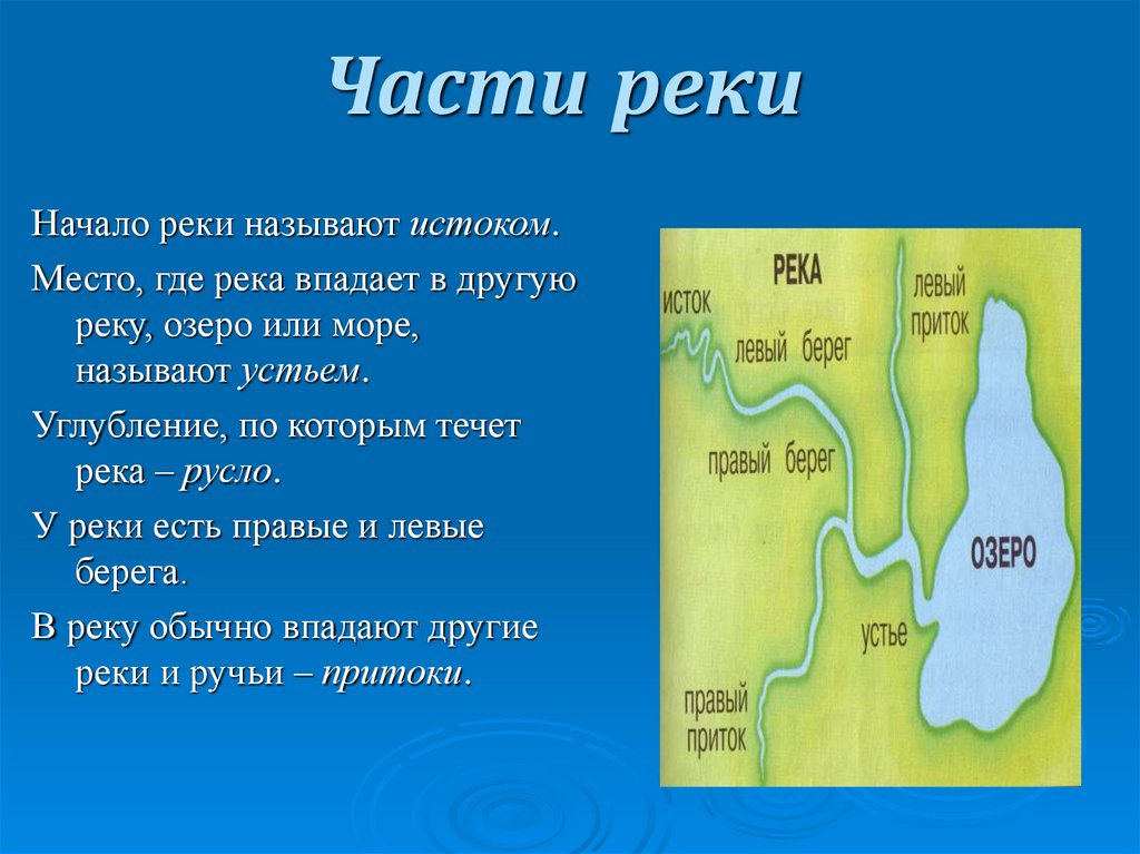 Схема реки 4 класс окружающий мир