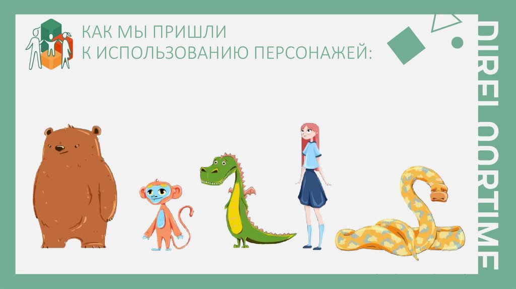 КАК МЫ ПРИШЛИ К ИСПОЛЬЗОВАНИЮ ПЕРСОНАЖЕЙ: