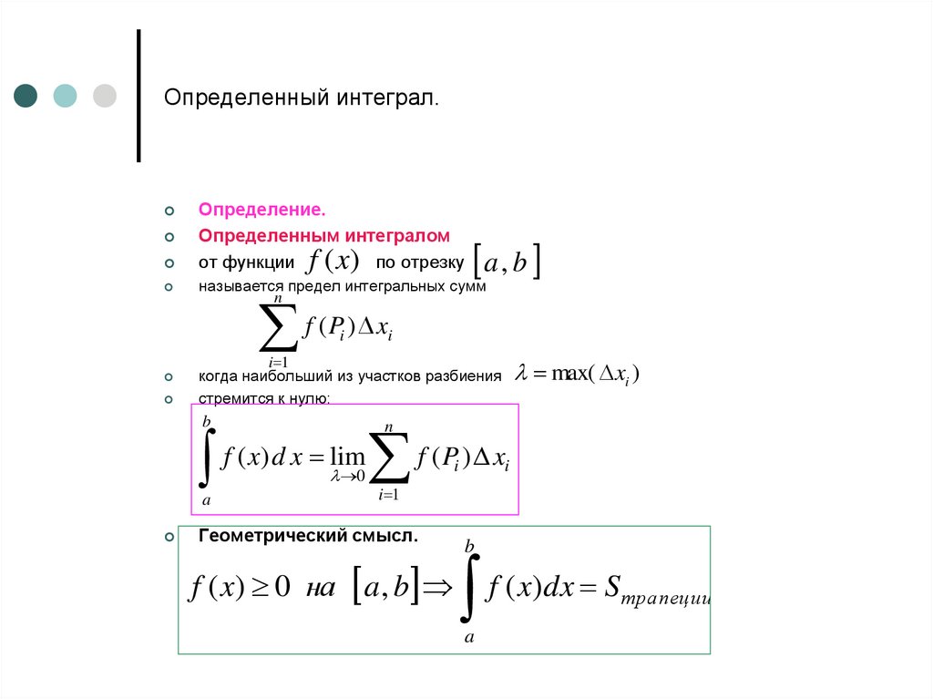 Определенные интегралы презентация