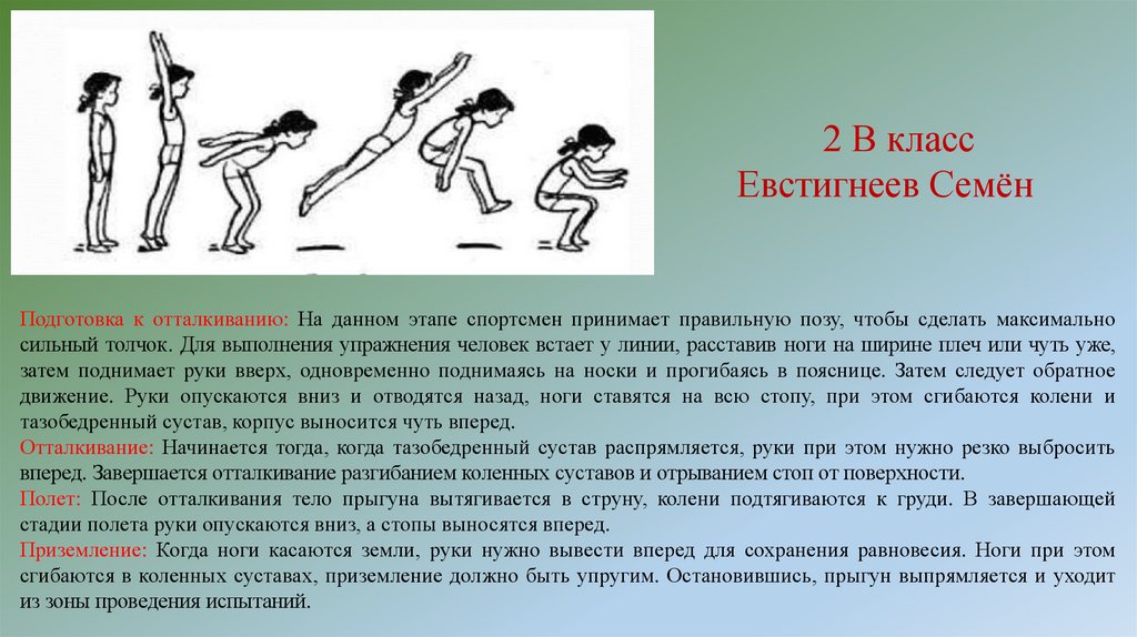 Этап давай давай. Фазы движения спортсменов в правильном порядке. 1 Этап: подготовка к отталкиванию.. Фаза отталкивания фаза подъема оцт. Распределите движения спортсмена в правильном порядке..