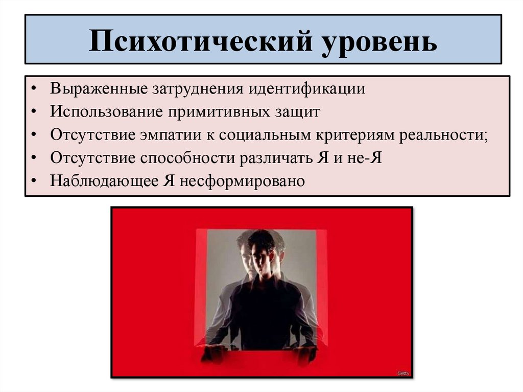 Психологическая характеристика психотической организации личности - online presentation