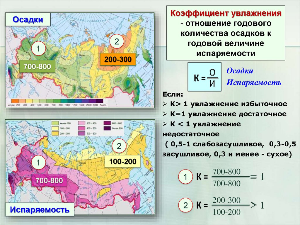 Карта годового количества осадков и испаряемости. Коэффициент увлажнения в России. Карта коэффициент увлажнения России. Коэффициент увлажнения на территории России. Распределение влаги на территории России.