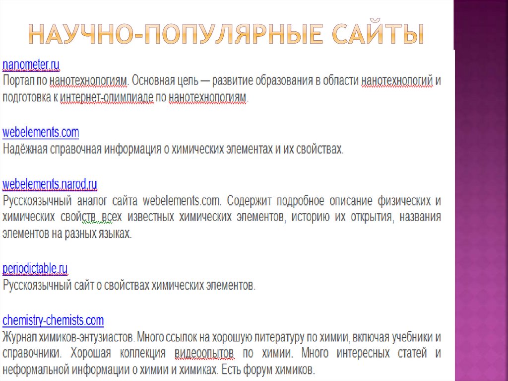 Научно-популярные сайты