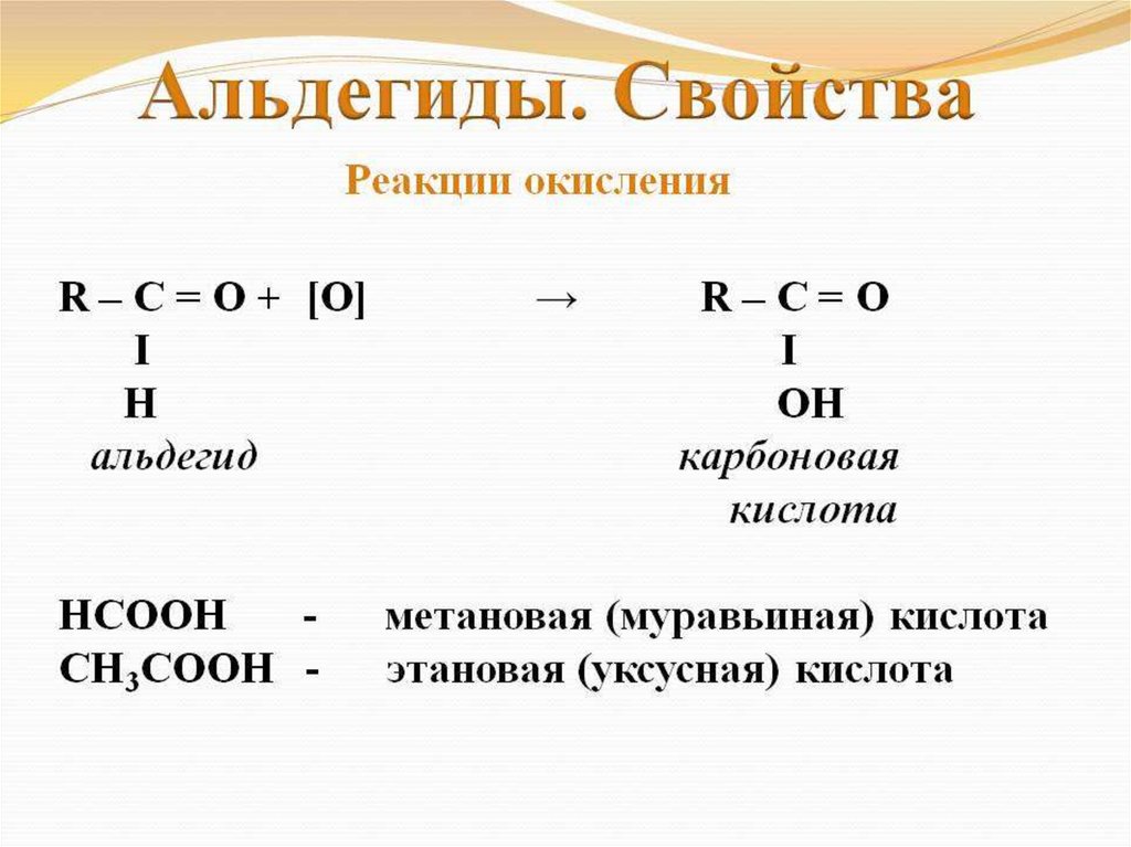 Альдегиды карбоновые кислоты презентация