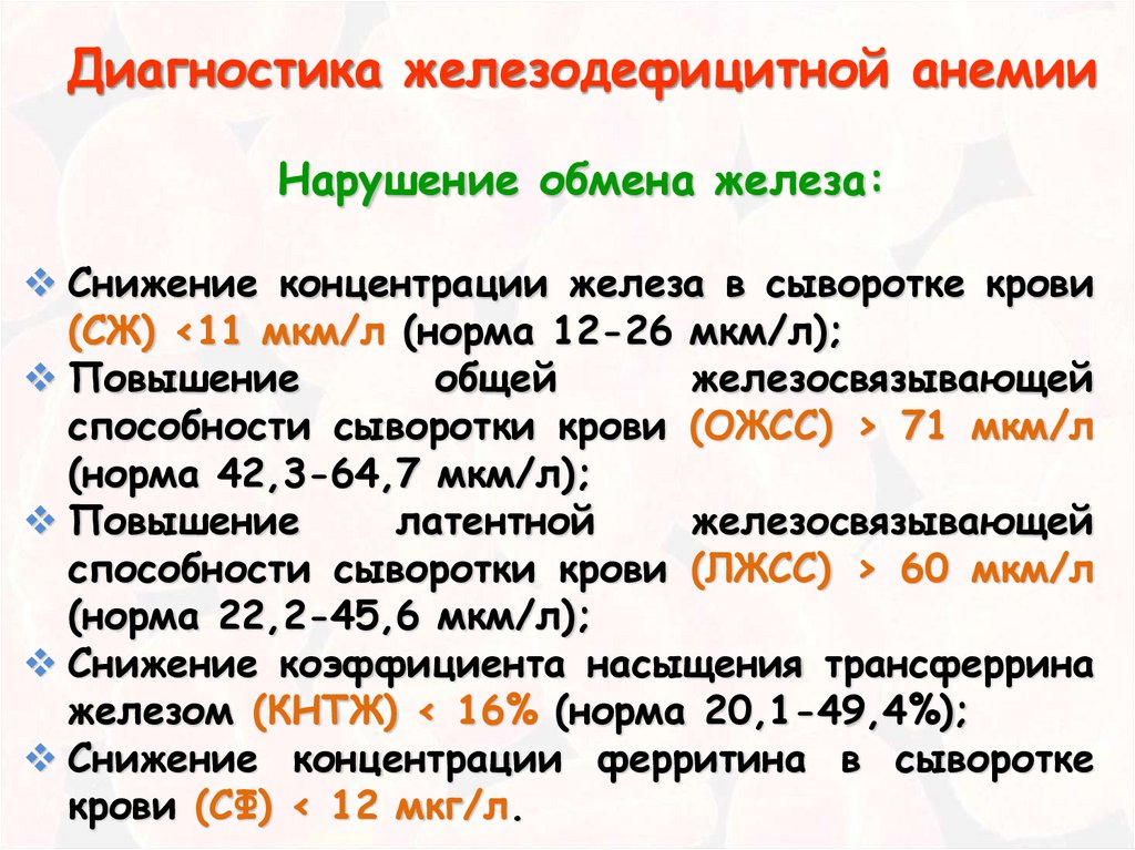 Гипохромная анемия код мкб. Показатели обмена железа при железодефицитной анемии. Показатели обмена железа при жда. Показатели обмена железа при различных заболеваниях. Анемия формулировка диагноза.