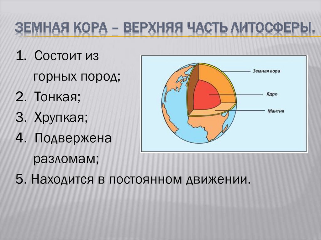 Литосфера состоит из блоков