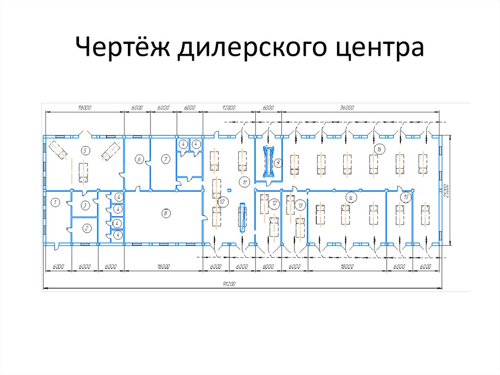 Чертёж дилерского центра