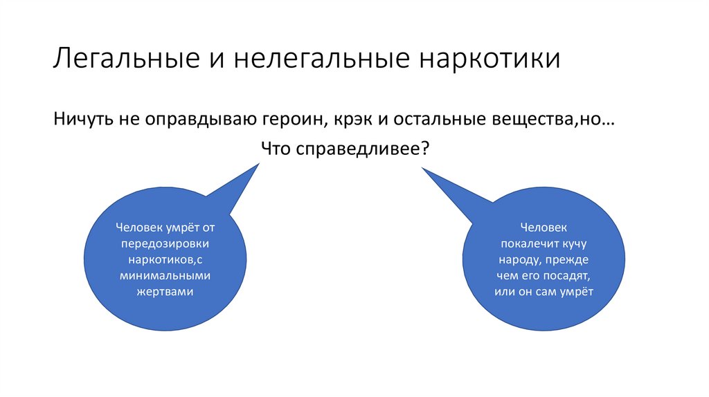 Легальные и нелегальные наркотики
