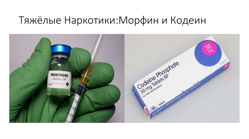 Тяжёлые Наркотики:Морфин и Кодеин