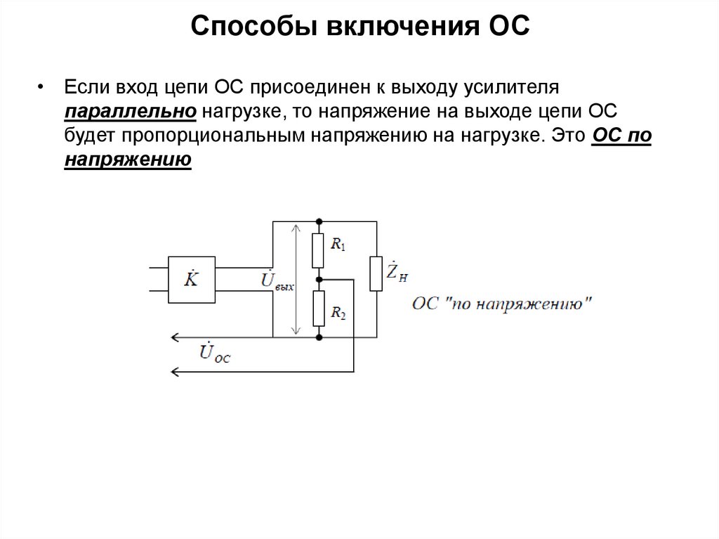 Способы включения