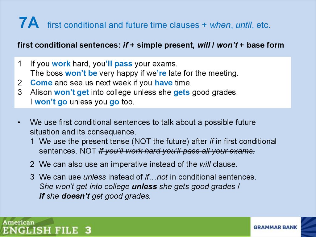 First Conditional And Future Time Clauses When Until Etc 