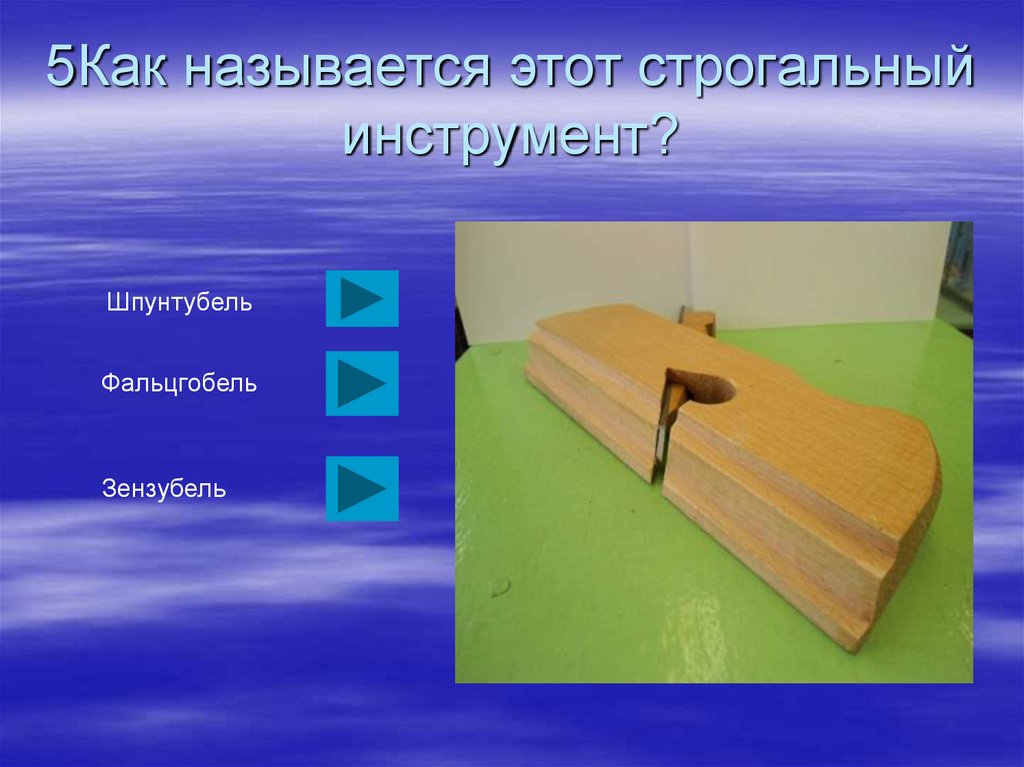 5Как называется этот строгальный инструмент?
