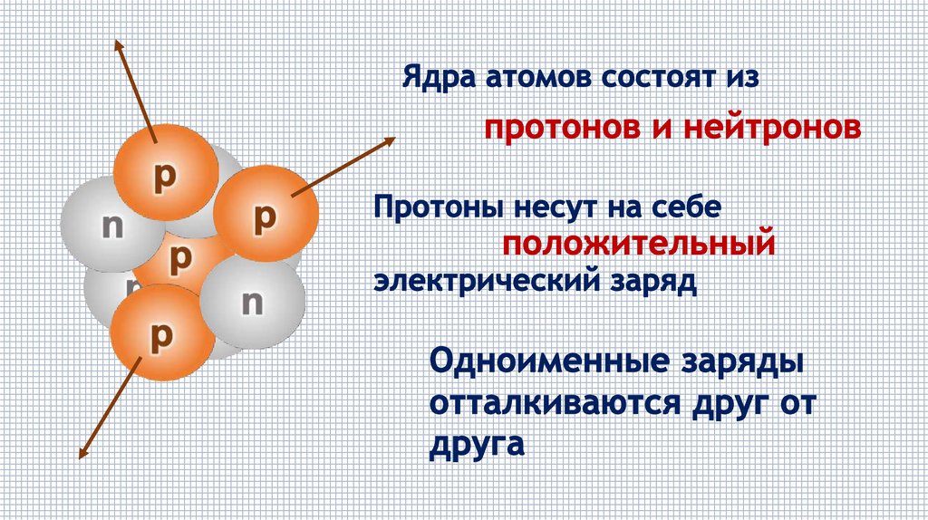 Атом из чего состоит схема