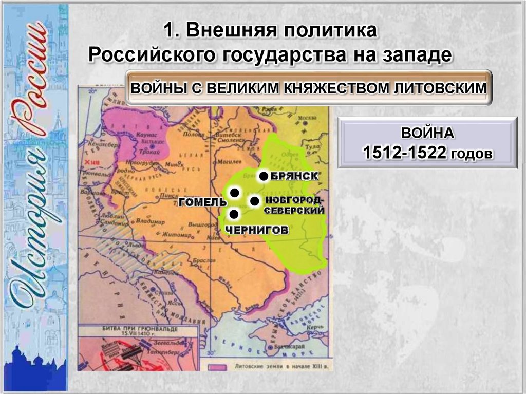 Территория российского государства не вошедшая. Внешняя политика российского государства в первой трети XVI века.