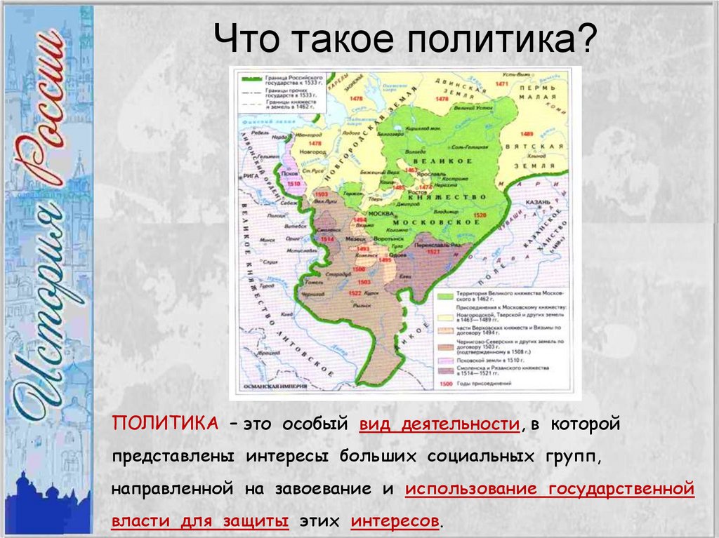 Внешняя политика в первой трети 16