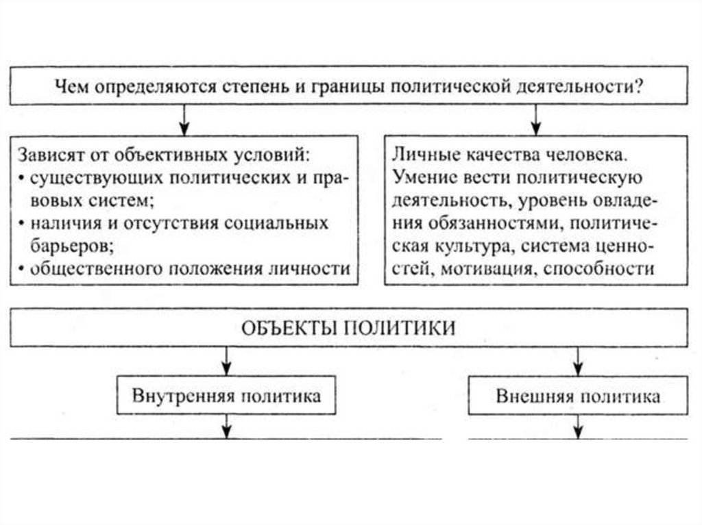 План политическая деятельность обществознание