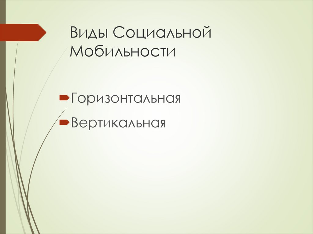 Виды Социальной Мобильности