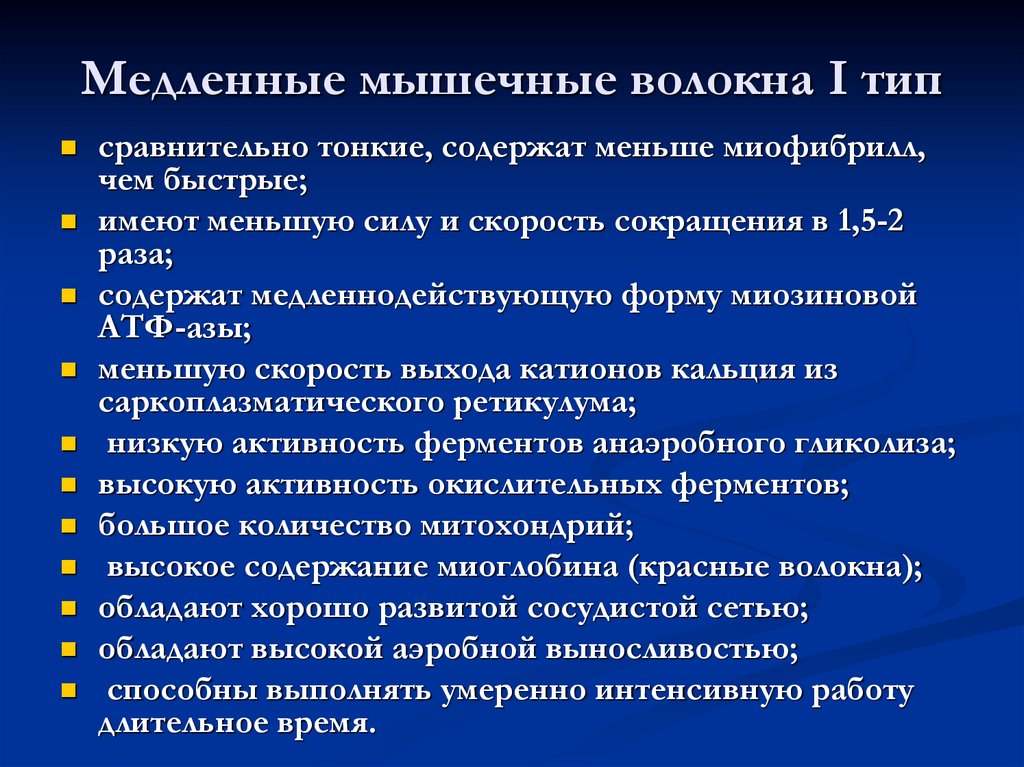 Умеренно интенсивный. Медленные мышечные волокна. Быстрые и медленные мышечные волокна.