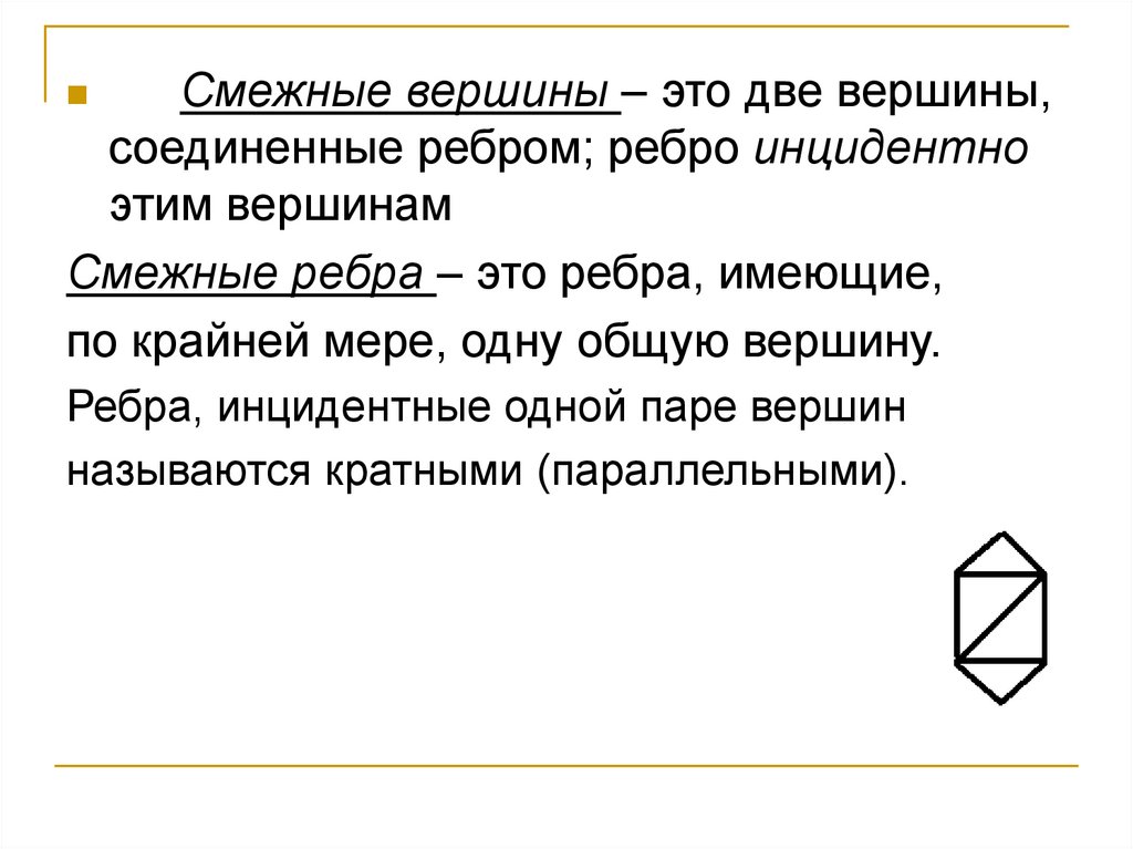 Вершины соединенные ребром