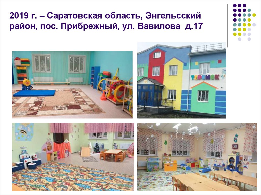 2019 г. – Саратовская область, Энгельсский район, пос. Прибрежный, ул. Вавилова д.17