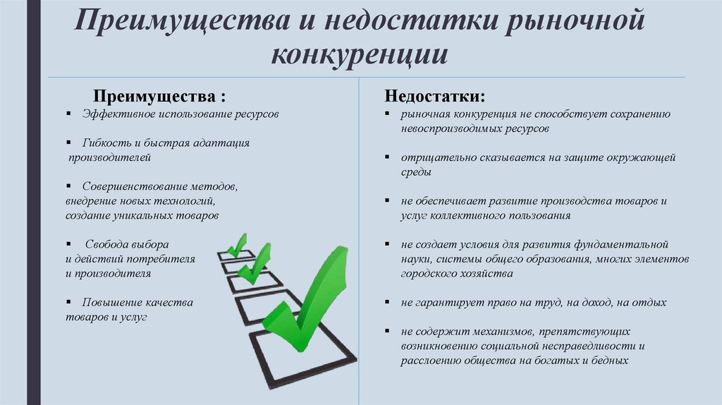 Преимущества конкуренции