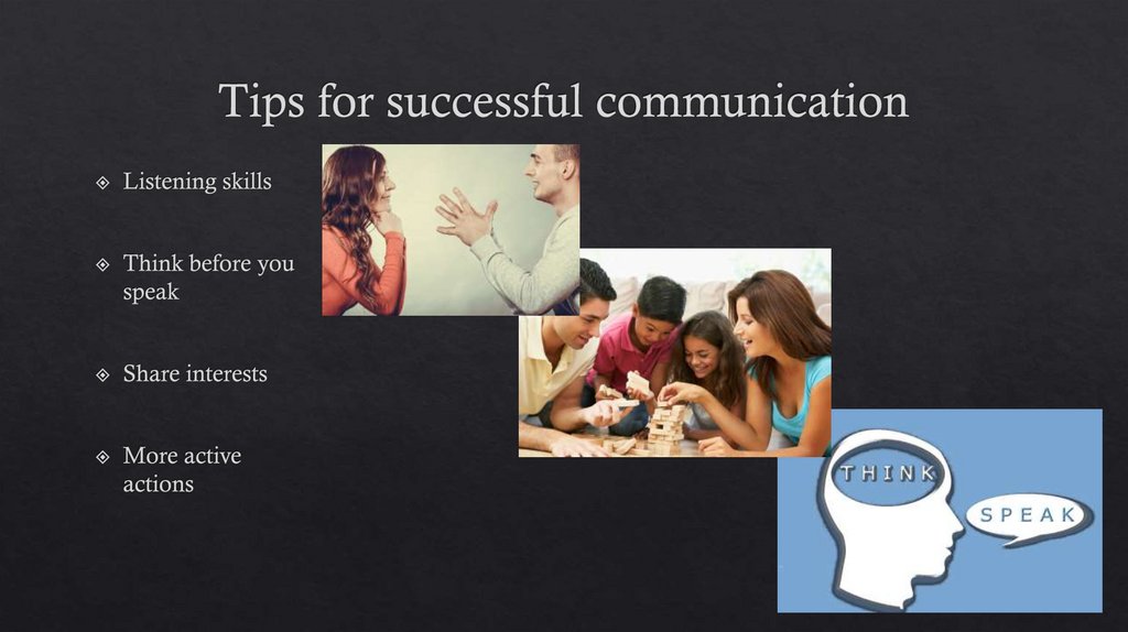 Tips for successful communication