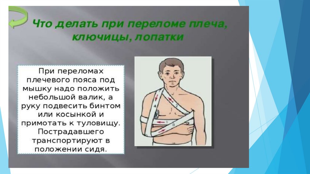 Оказание первой помощи при ушибах, вывихах суставов и переломах костей ...