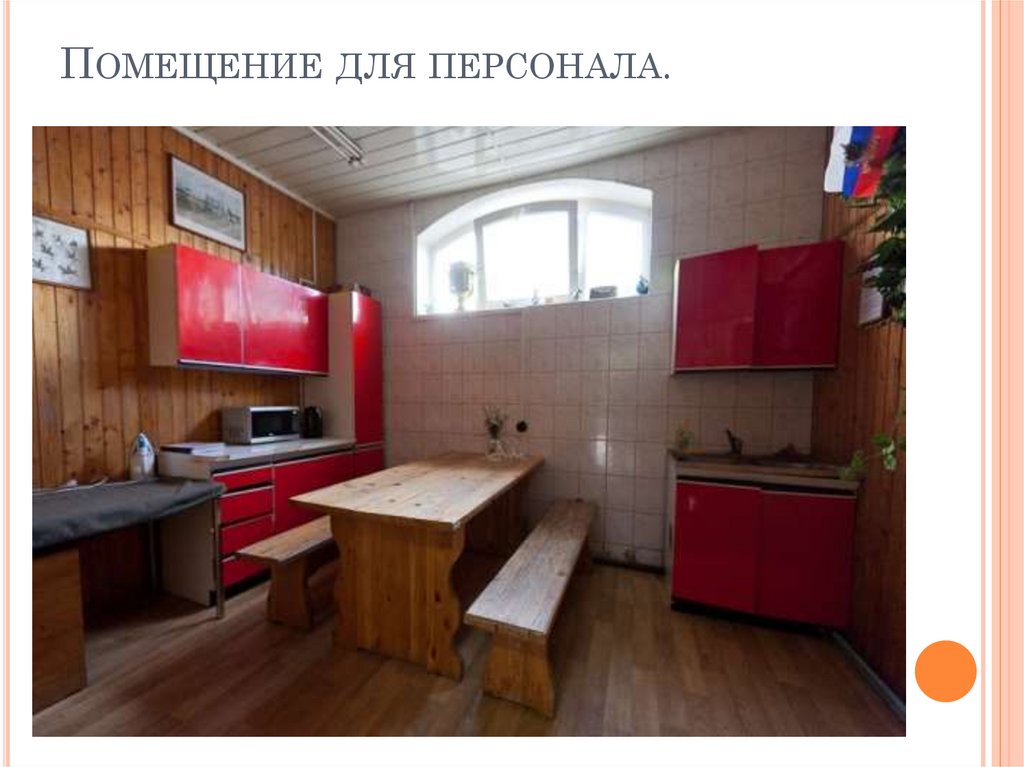 Помещение для персонала.