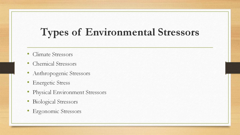 What Is Environmental Stress