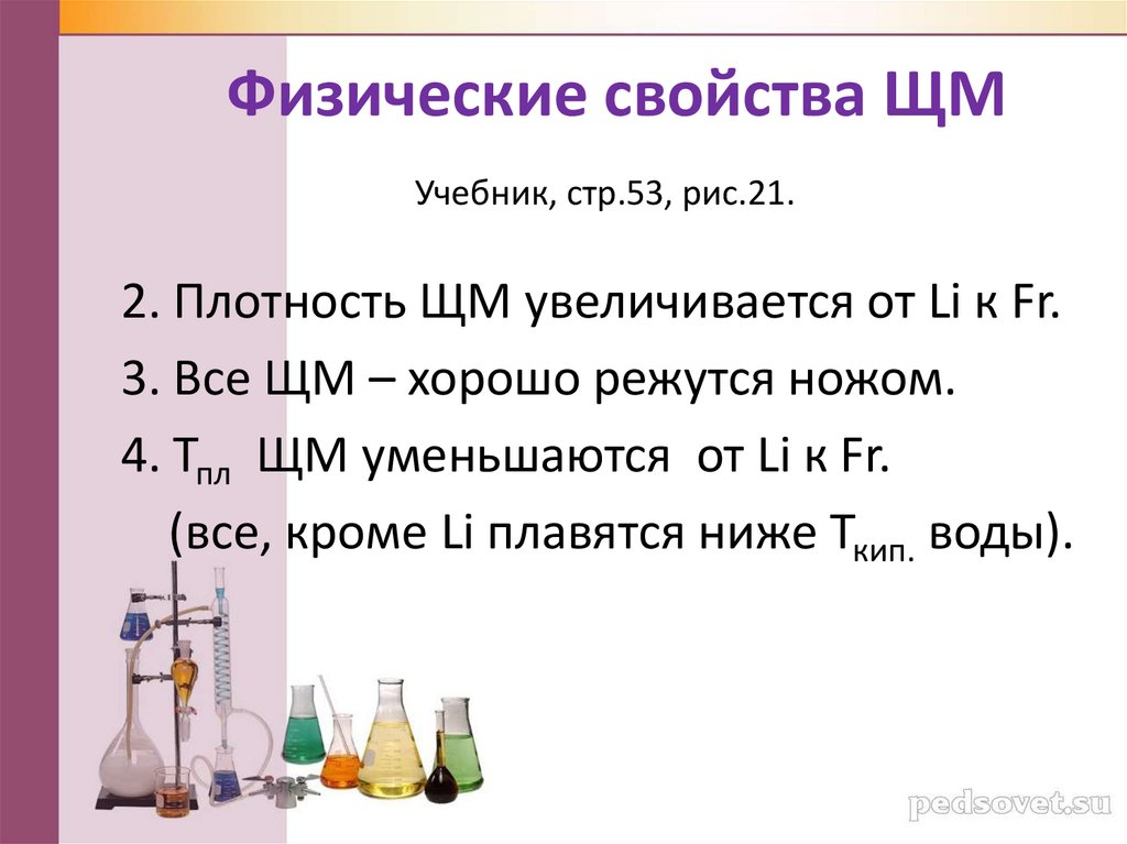 Физические свойства ЩМ