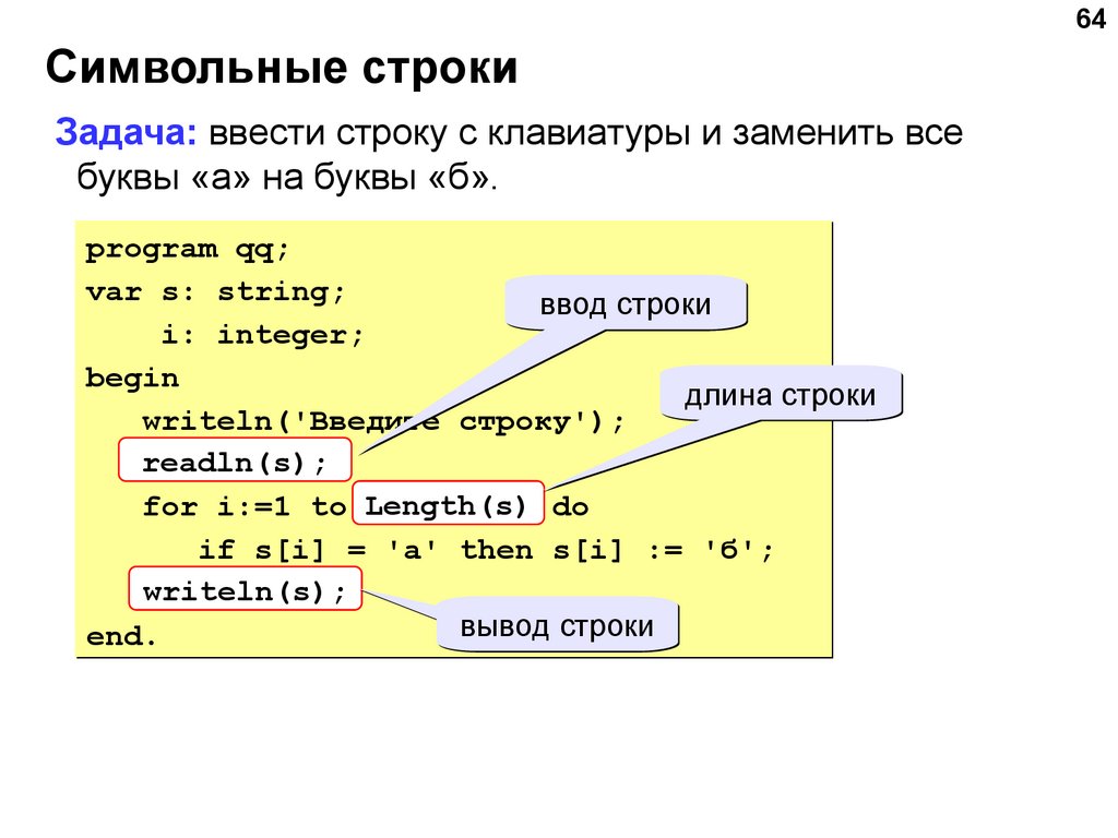 Символьные строки