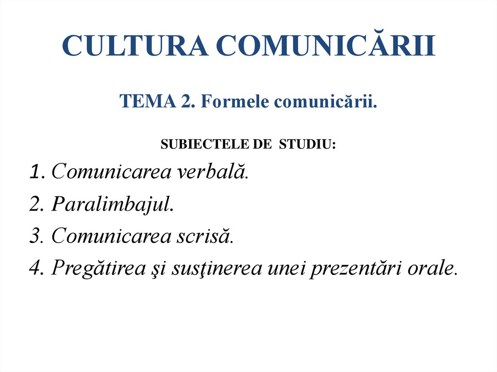 Referat Formele Comunicarii Scrise < Comunicare
