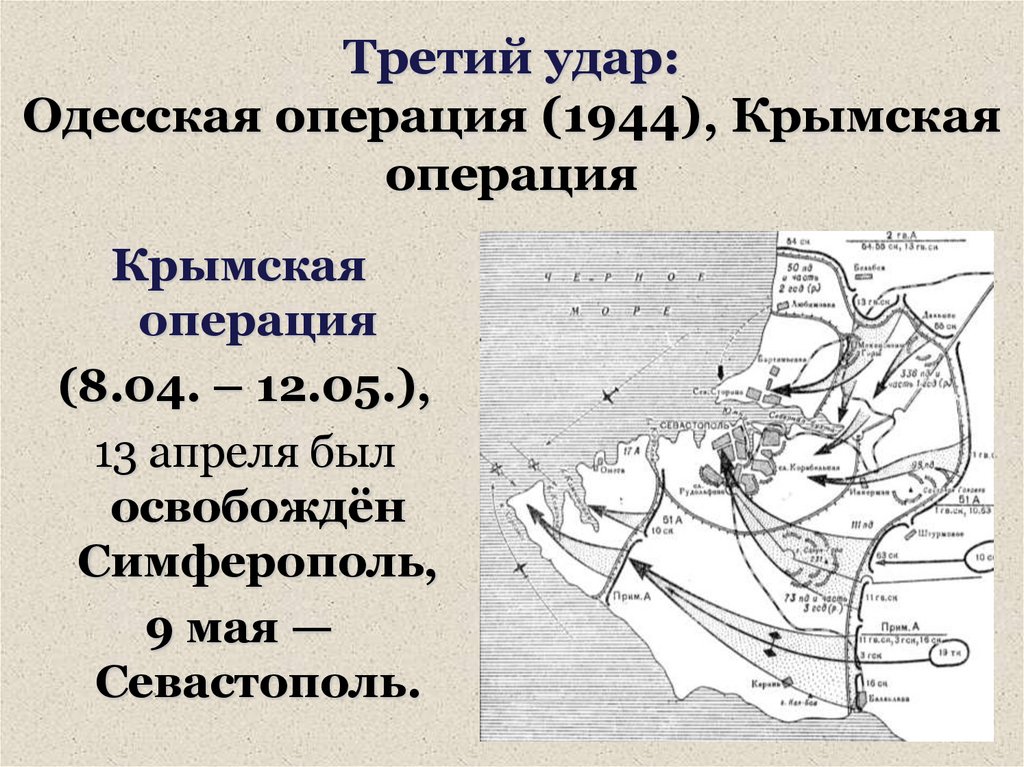 Третий удар: Одесская операция (1944), Крымская операция