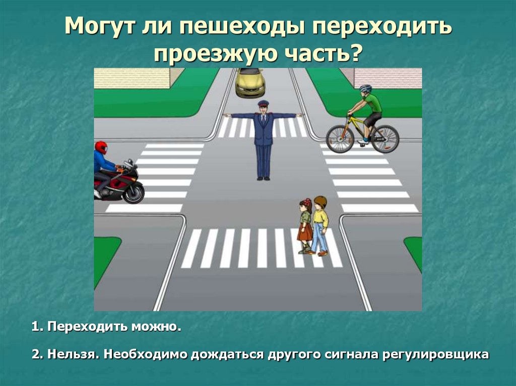 Могут ли пешеходы переходить проезжую часть?