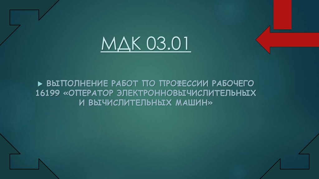 МДК 03.01