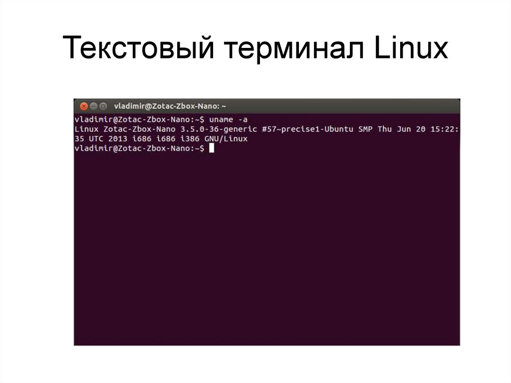 Текстовый терминал Linux