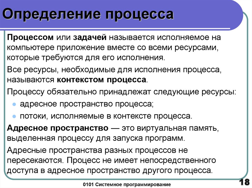 Определи процесс