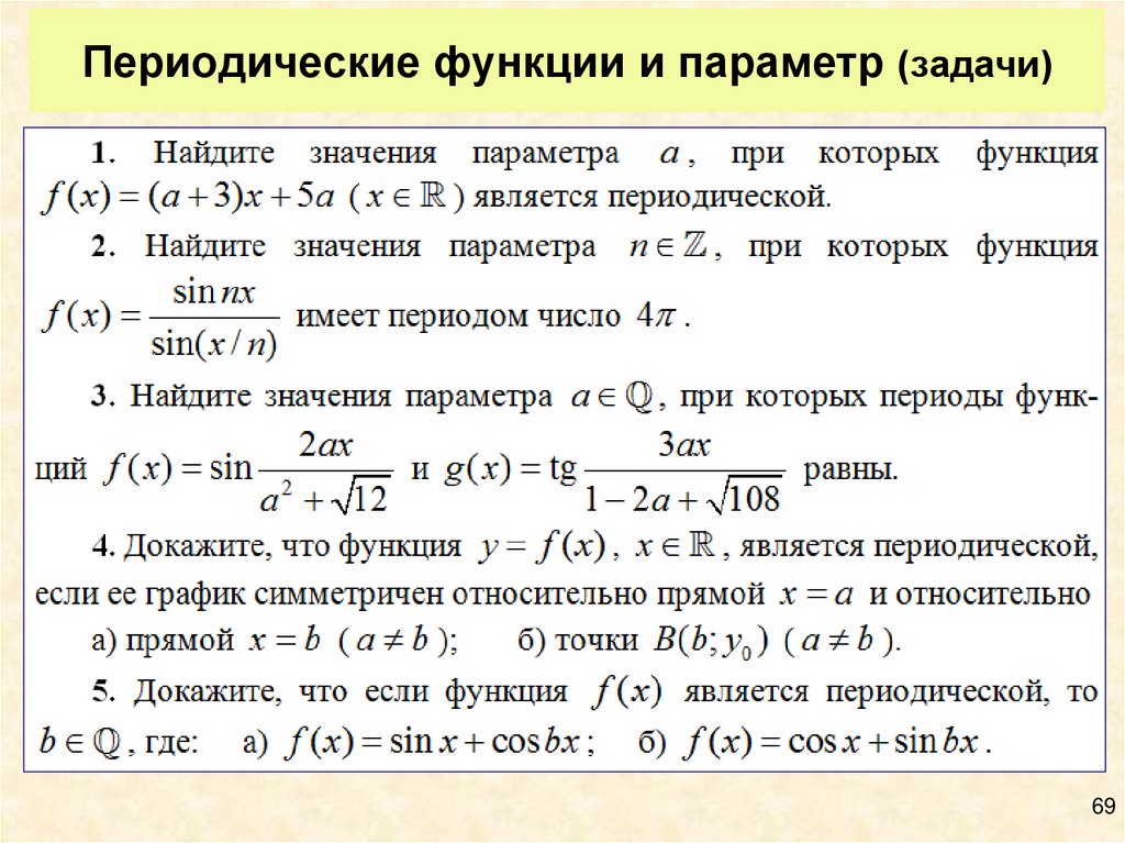 Выберите периодически функцию. Задачи на периодичность функции. Задачи с параметром. Периодическая функция. Доказать периодичность функции.