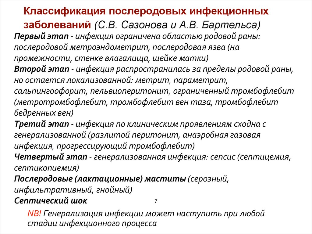 Разделы инфекционных болезней. Классификация послеродовых септических заболеваний. Классификация послеродовых инфекционных заболеваний. Классификация послеродовых септических осложнений. Послеродовые инфекционные заболевания этапы.